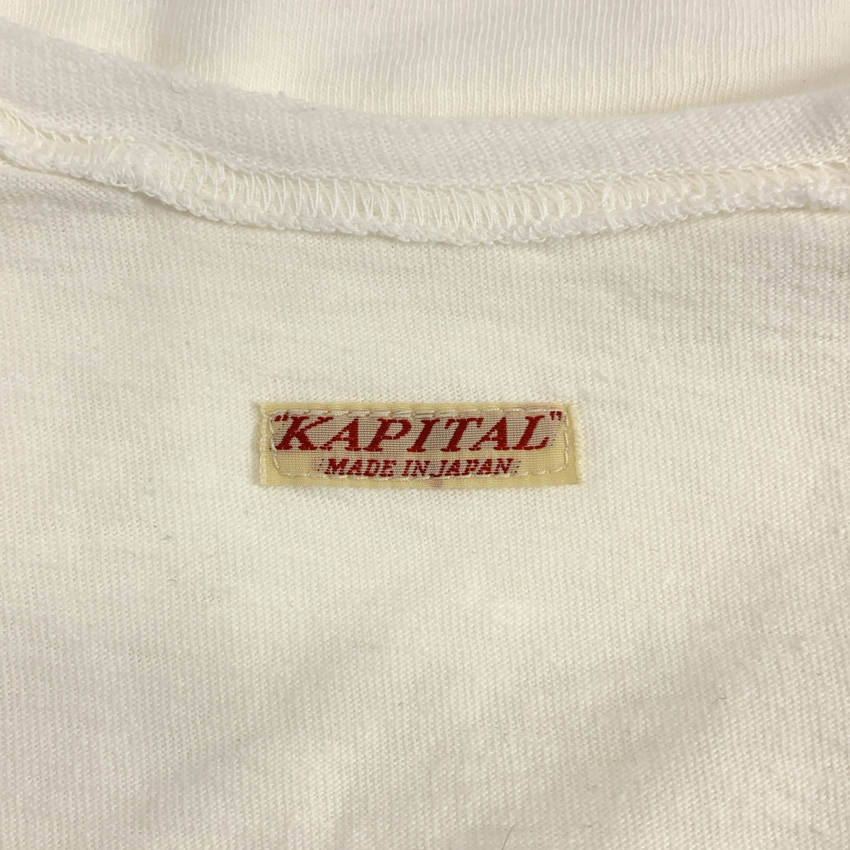 KAPITAL / キャピタル | スマイル プリントスリーブ カットソー | 1 | ホワイト | レディース