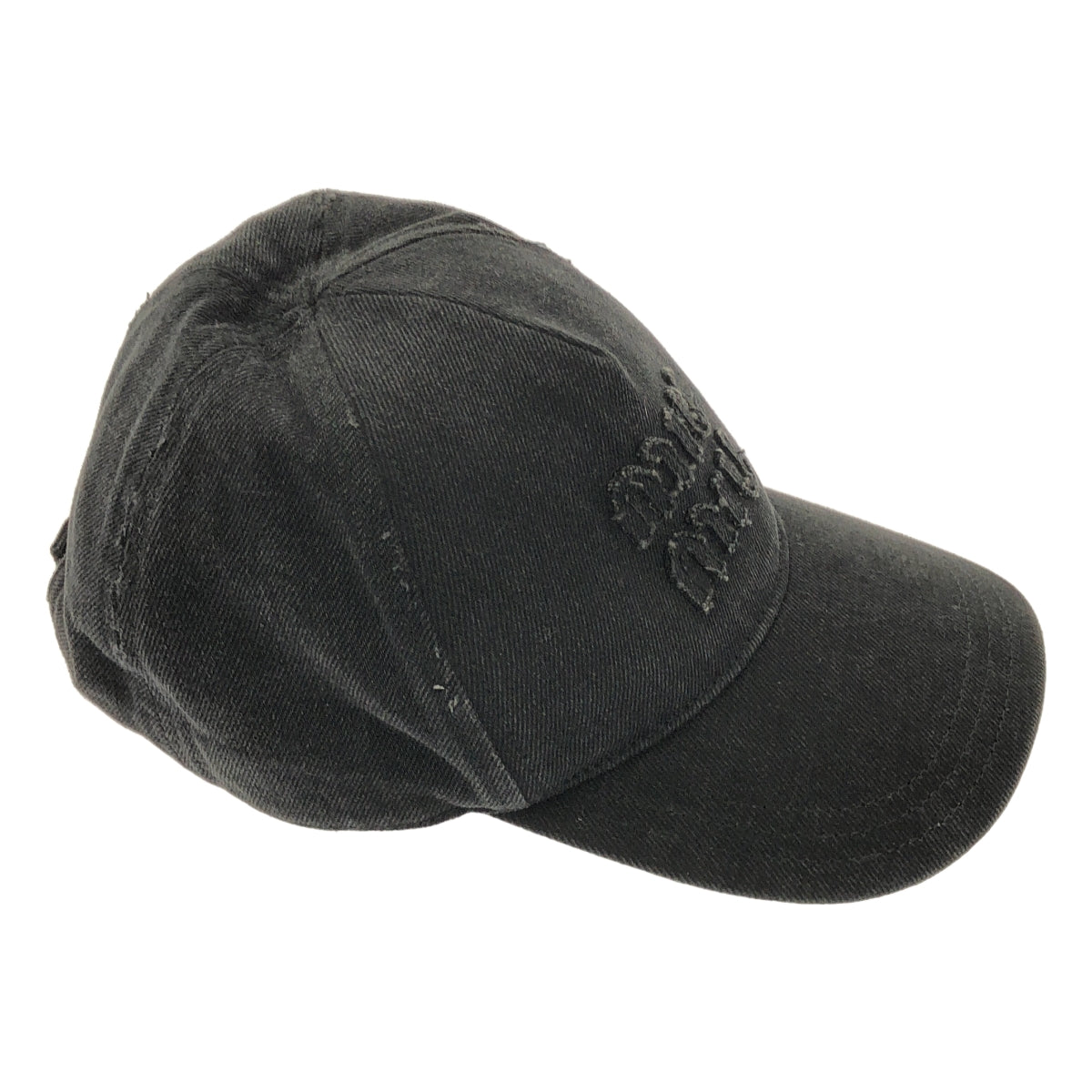 miu miu / ミュウミュウ | ロゴ ブラックデニム ベースボール キャップ 帽子 / ベルクロ調整可 / 5HC179 | M |