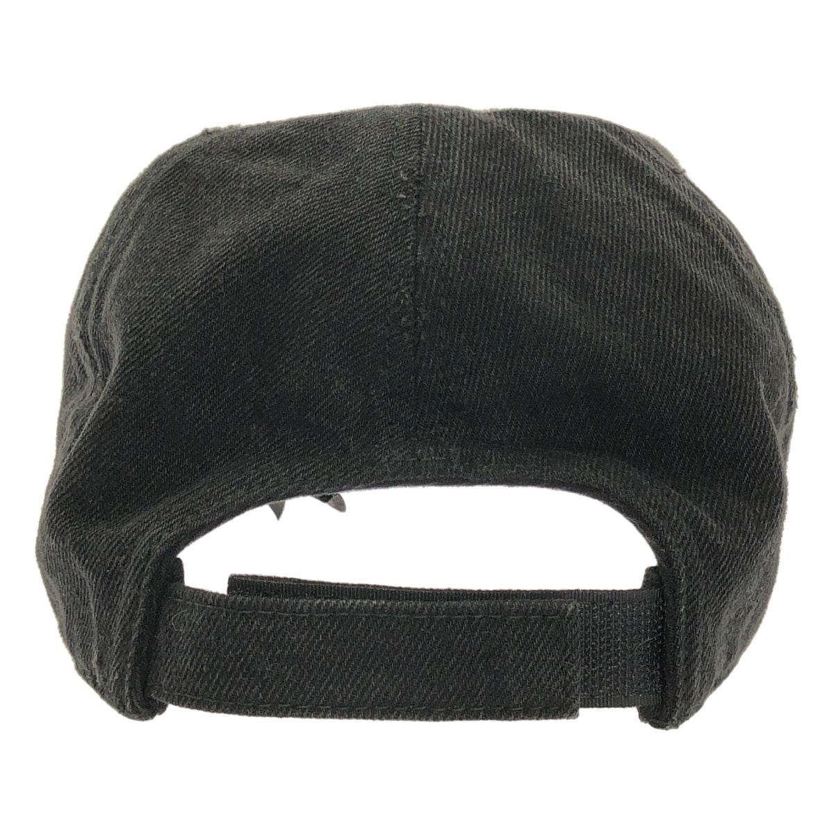 miu miu / ミュウミュウ | ロゴ ブラックデニム ベースボール キャップ 帽子 / ベルクロ調整可 / 5HC179 | M |