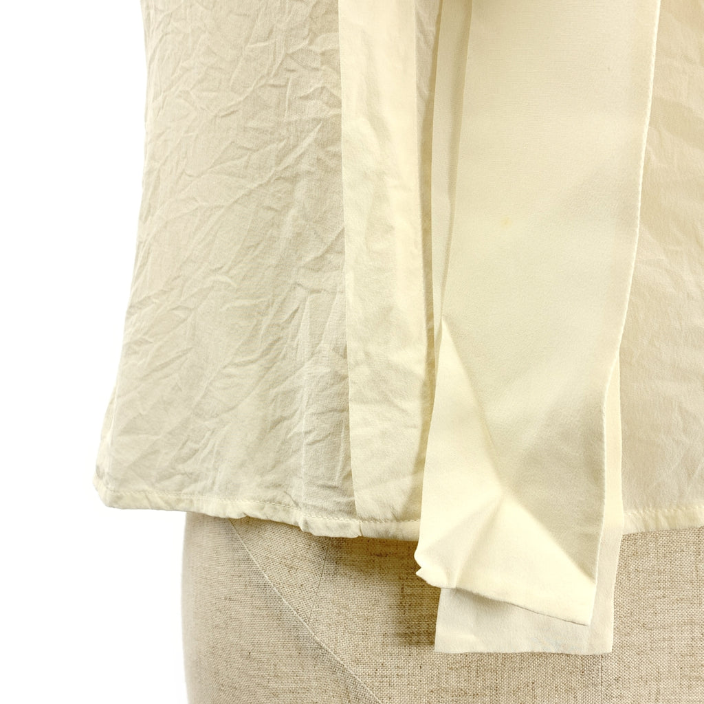 CHANEL / シャネル | タイ付き Uネック ノースリーブ シャツ |