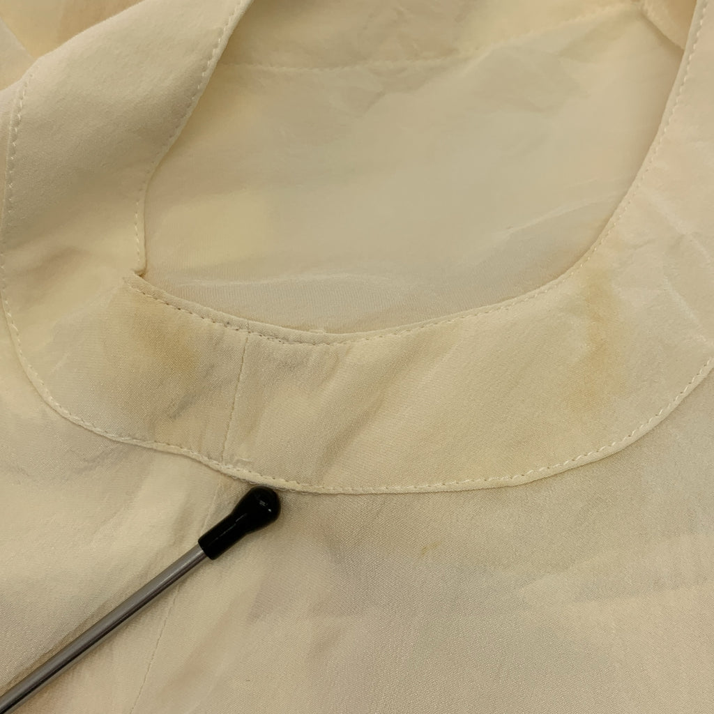 CHANEL / シャネル | タイ付き Uネック ノースリーブ シャツ |