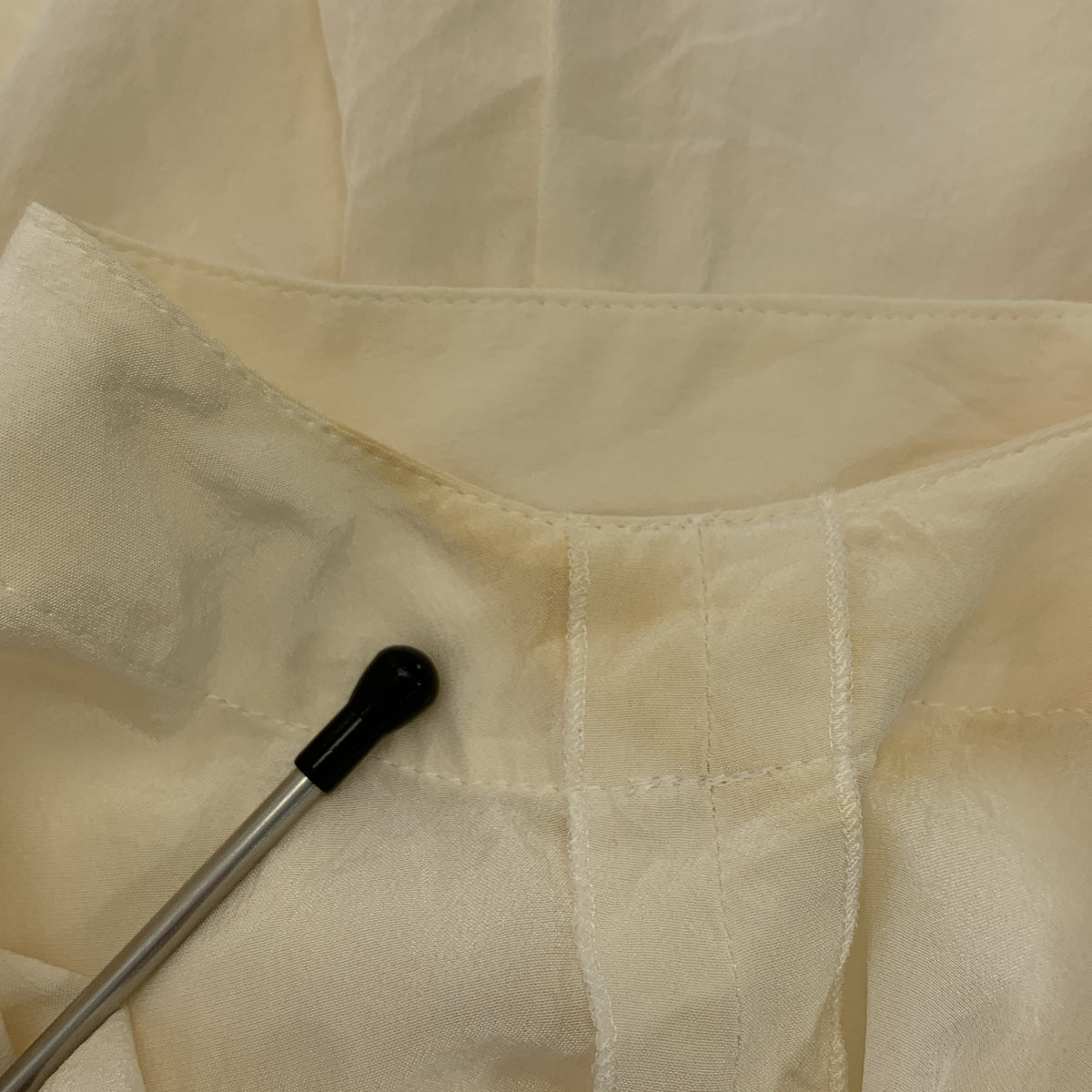 CHANEL / シャネル | タイ付き Uネック ノースリーブ シャツ |