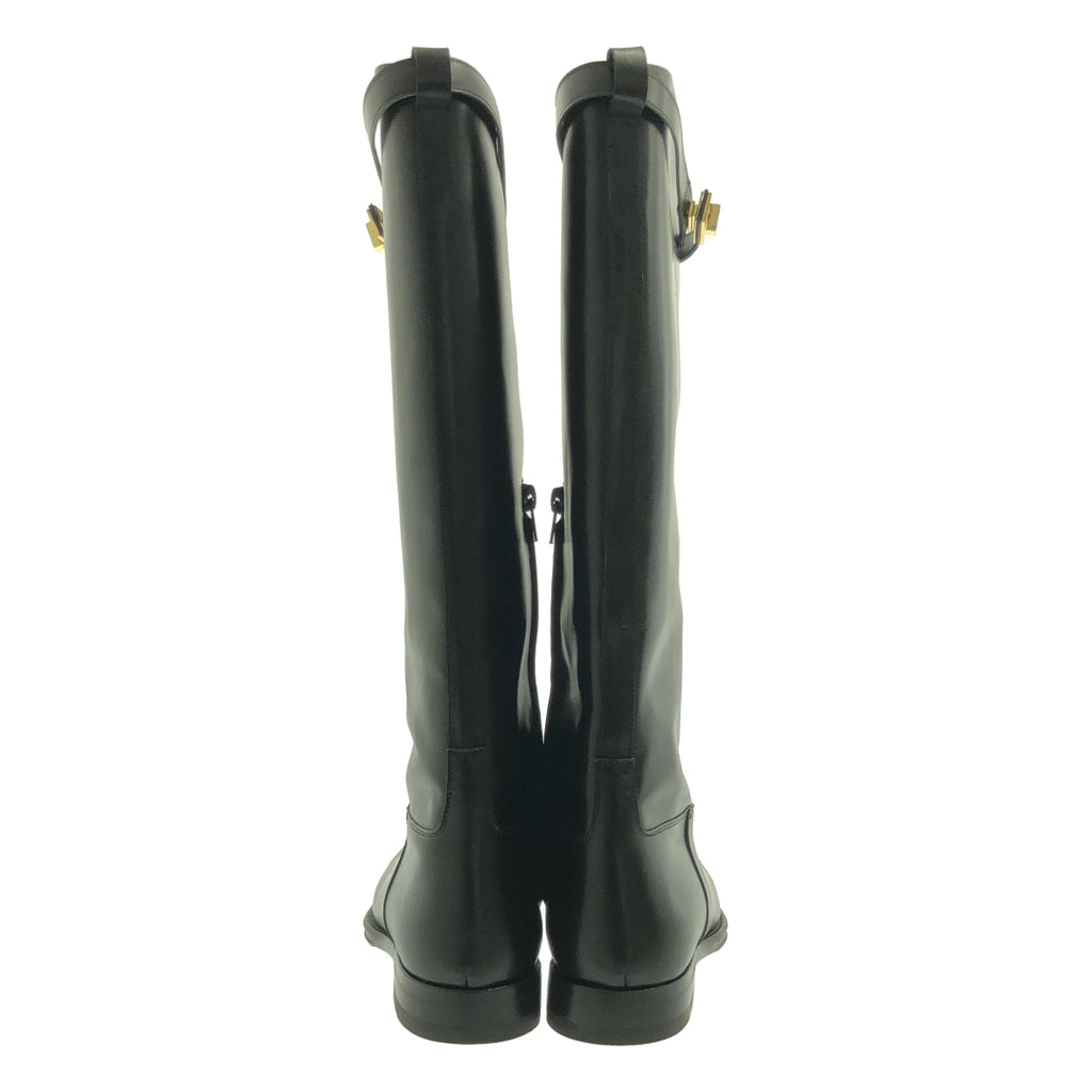 Au BANNISTER / 오바니 스타 | 가죽 스트랩 사이드 지퍼 롱 부츠 | 38 | 여성