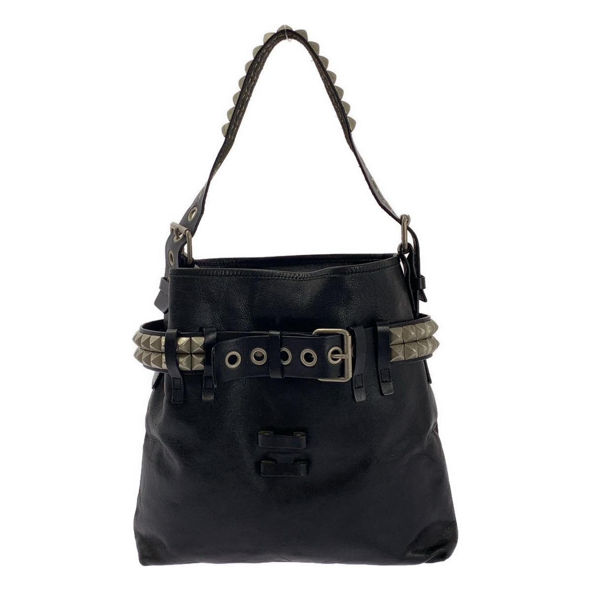 JUNYA WATANABE COMME des GARCONS / 준야와타나베 | 스터드 벨트 카우레자 숄더백 |