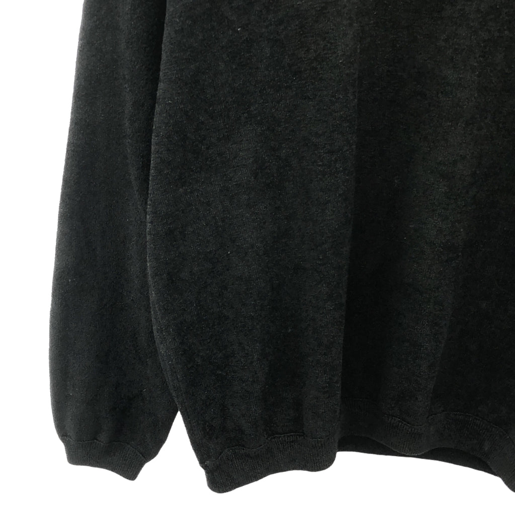 UNITED ARROWS / ユナイテッドアローズ | クルーネック コットンレーヨンニット | XL | ブラック | メンズ