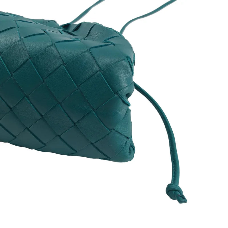 【美品】 BOTTEGA VENETA / 寶緹嘉 | MINI POUCH BAG 編織迷你手拿包 | 綠色系 | 女款