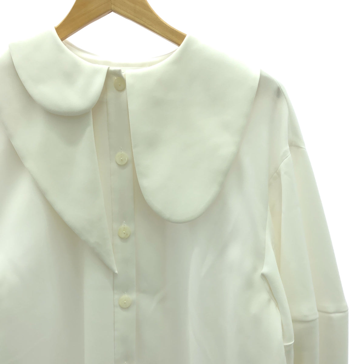 ENFOLD / エンフォルド | 2024SS | ASYMMETRY-COLLAR BLOUSE アシンメトリーカラーブラウス | 38 | レディース