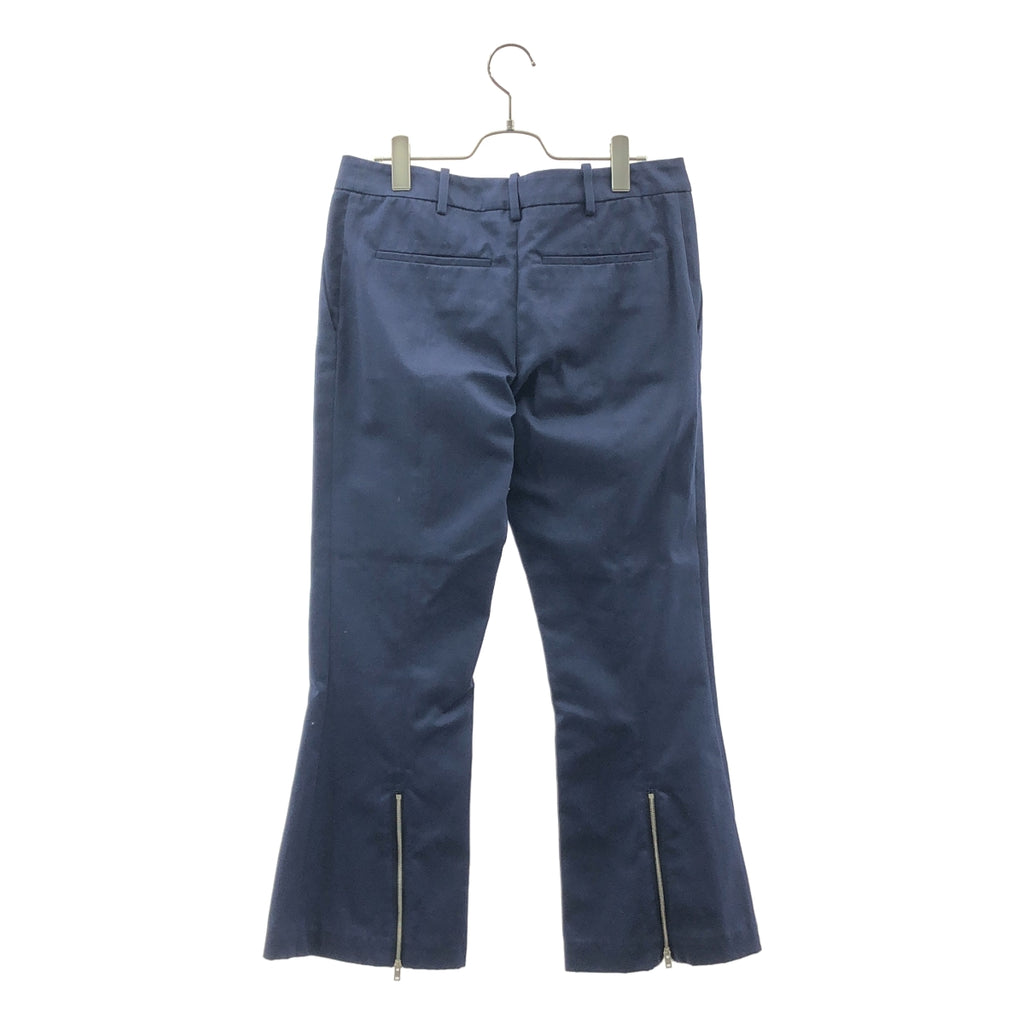 MARNI / マルニ | 2022AW | ロゴ裾ジップスリット スラックス パンツ | 40 | レディース