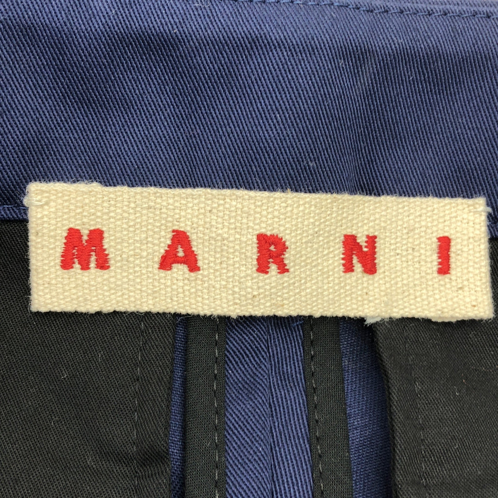 MARNI / マルニ | 2022AW | ロゴ裾ジップスリット スラックス パンツ | 40 | レディース