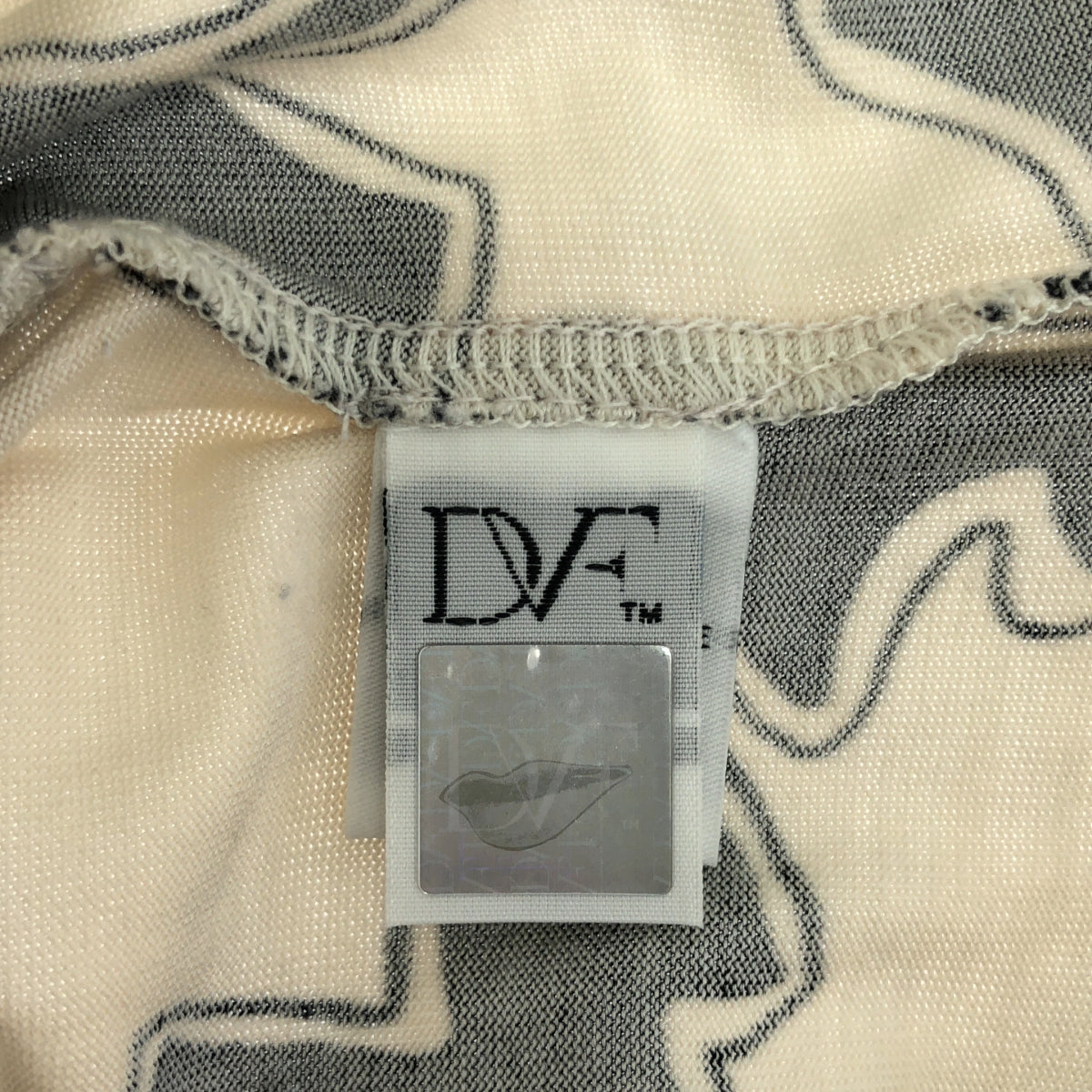 DIANE VON FURSTENBERG / ダイアンフォンファステンバーグ | BETH VINTAGE / クルーネック 総柄 シルク ワンピース | 10 | ベージュ / ブラック | レディース