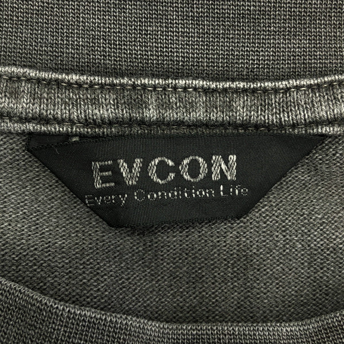 EVCON | 2025SS | 寬版印花短袖T卹 | 尺寸 2 | 炭灰色 | 男款