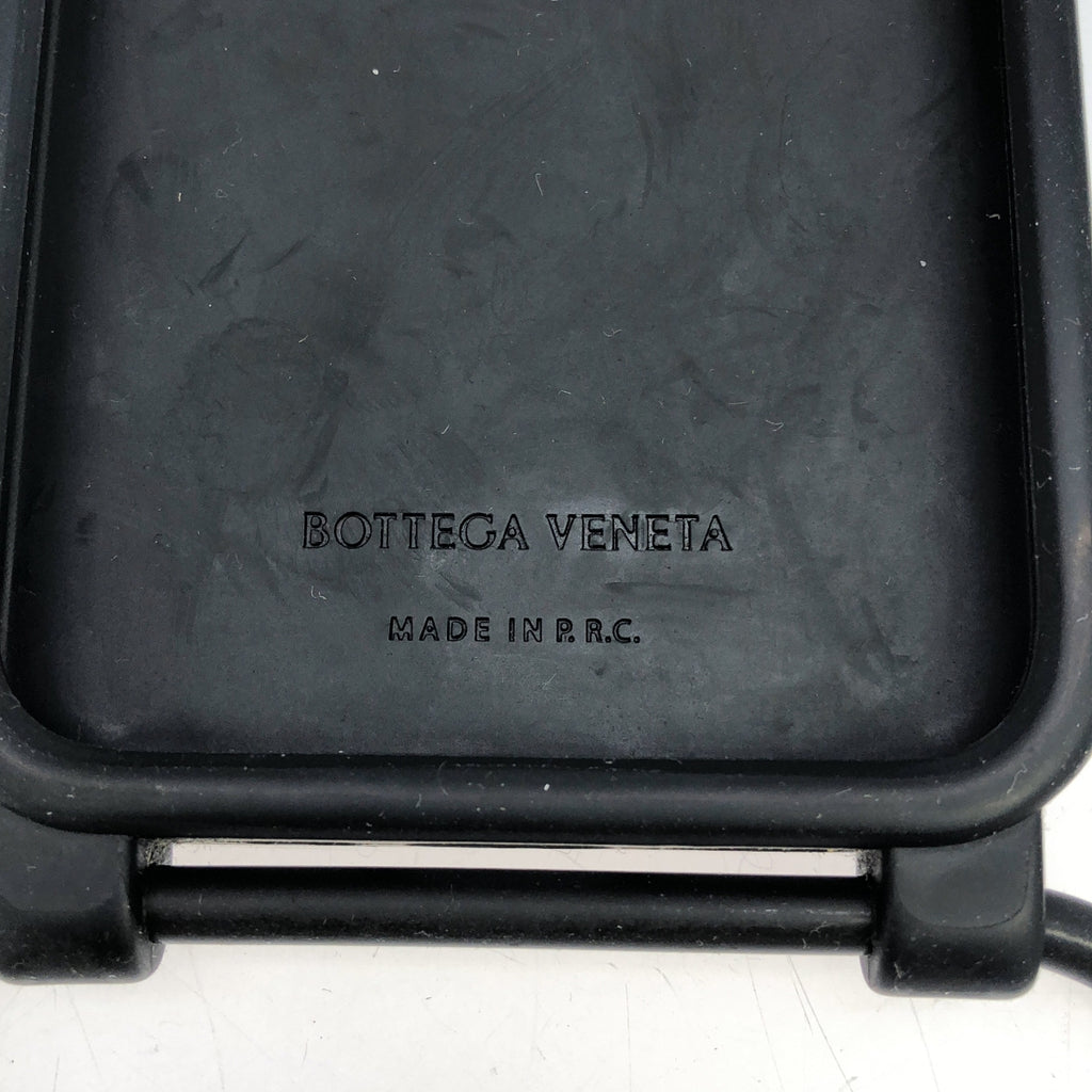 BOTTEGA VENETA / ボッテガヴェネタ | イントレチャート ラバー iphone ショルダー ケース | ブラック