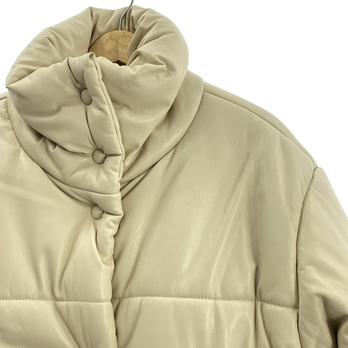 Nanushka / 나누슈카 | Hyde High Neck Collar Padding / 풀 Zip 오버 재킷 블루존 / 총 안감 | S |