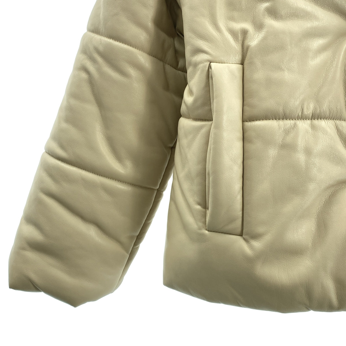 Nanushka / 나누슈카 | Hyde High Neck Collar Padding / 풀 Zip 오버 재킷 블루존 / 총 안감 | S |