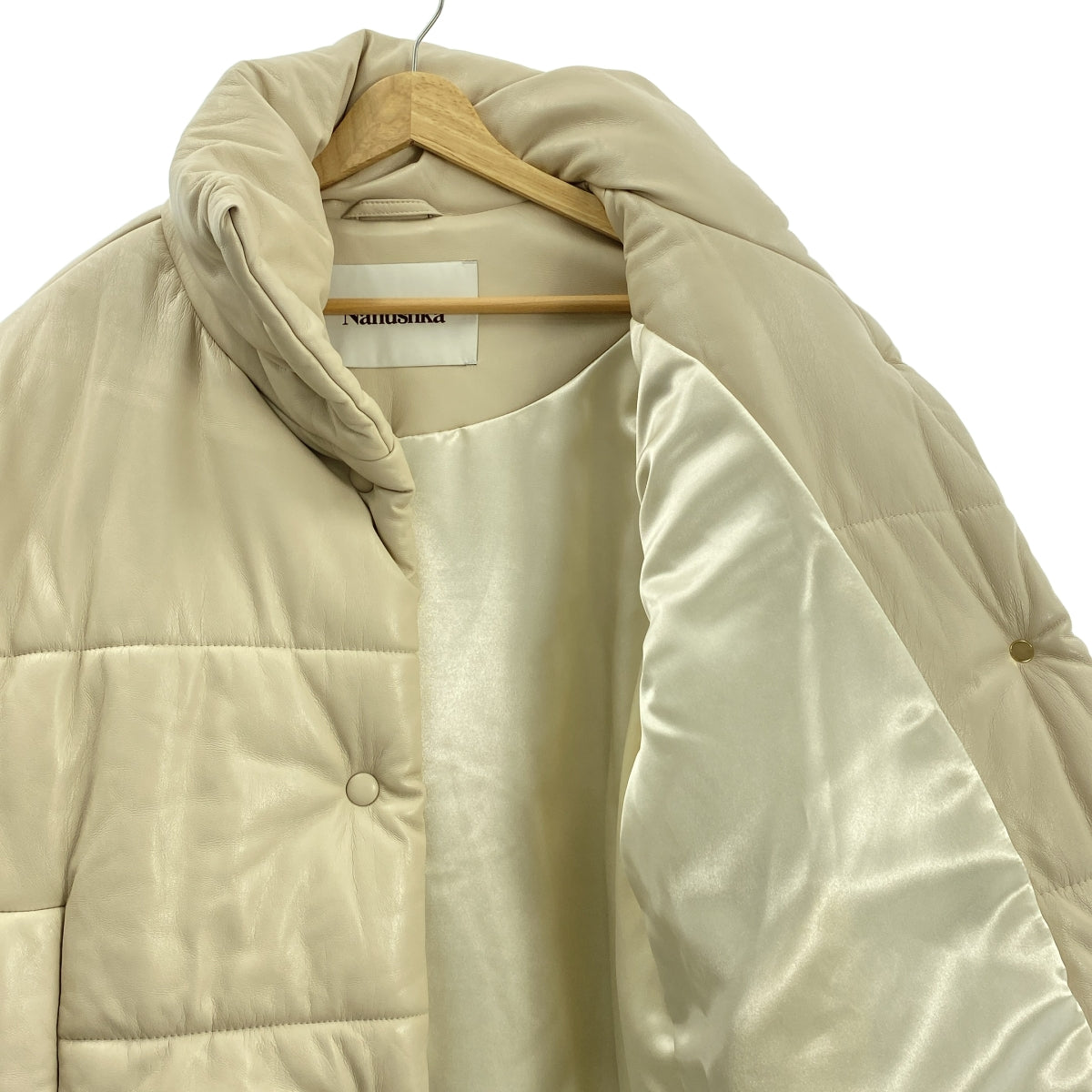 Nanushka / 나누슈카 | Hyde High Neck Collar Padding / 풀 Zip 오버 재킷 블루존 / 총 안감 | S |