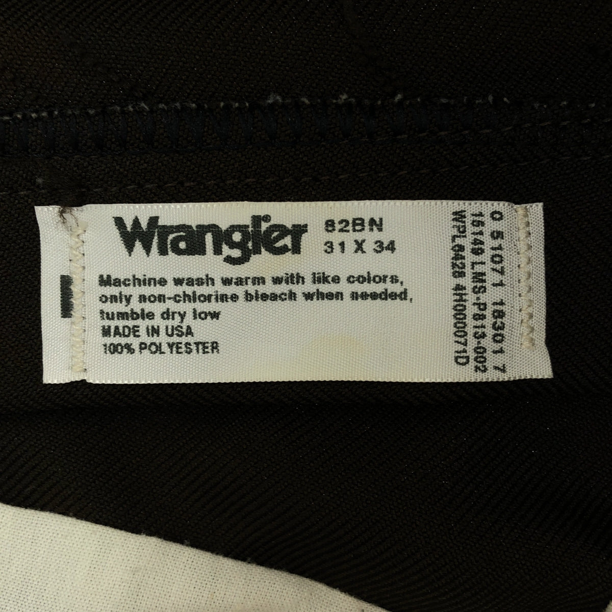 WRANGLER / 랭글러 | 1990s 빈티지 USA 제 82BN 런처 플레어 드레스 팬츠 | 31 | 브라운 | 남성