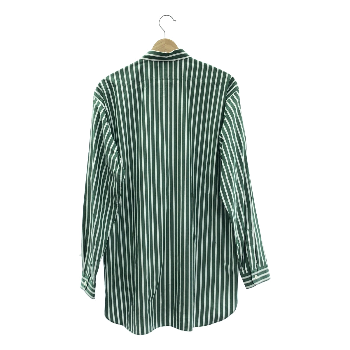 ENCOMING / インカミング | STANDARD POCKET SHIRT コットン ストライプシャツ | L | グリーン/ホワイト | メンズ