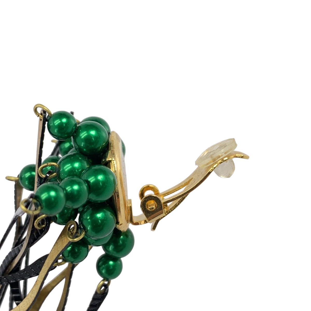 TOGA | 金屬流蘇珠耳環 | 金/黑/綠 | 女款