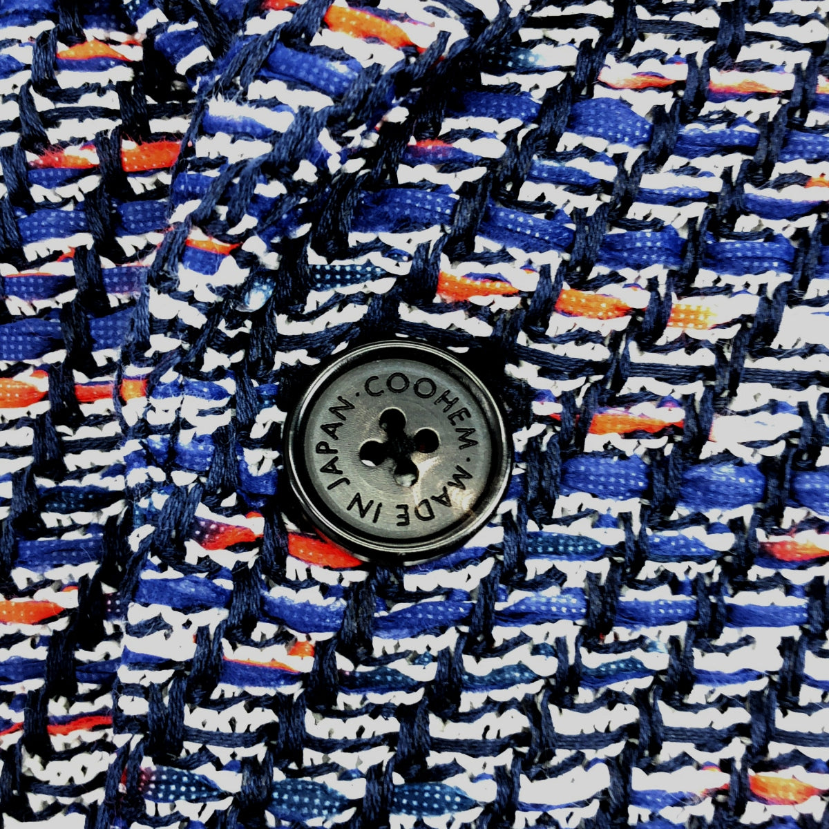 Coohem Archive Blazer 粗花呢夾克（類似新品）- 男士單排扣粗花呢西裝外套，L 碼，海軍藍