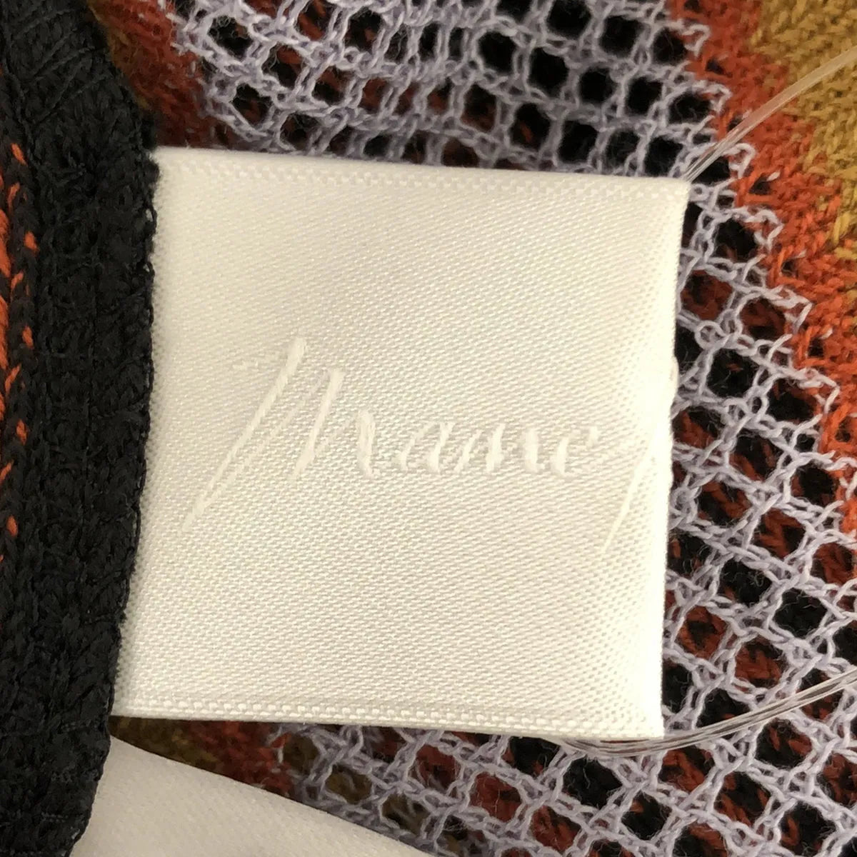 【신품】 Mame Kurogouchi / 마메쿠로고우치 | 2023AW | Raschel Jersey Torchon Lace Stripe Top / 토션 레이스 탑스 | 1 | 브라운 | 여성