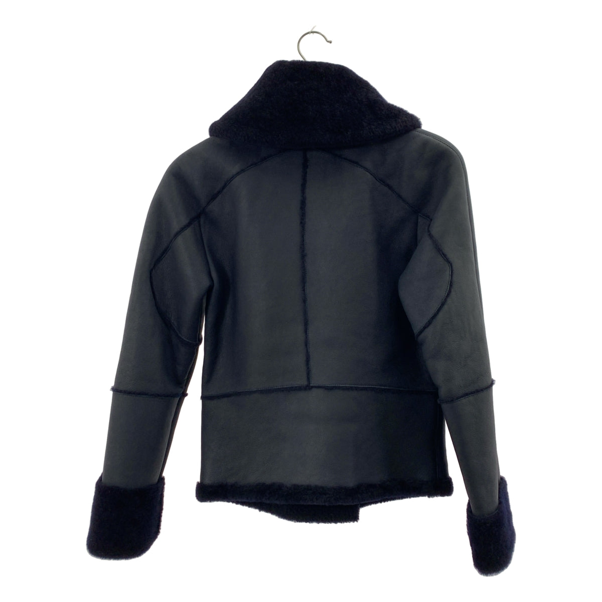【美品】  BOTTEGA VENETA / ボッテガヴェネタ | レザー ボア ムートン ジャケット | 40 | ブラック | レディース