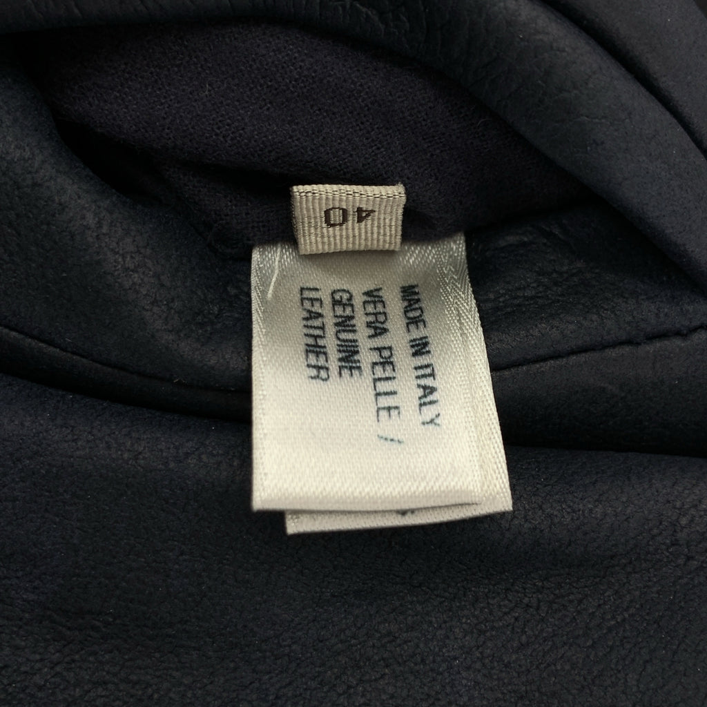 【美品】  BOTTEGA VENETA / ボッテガヴェネタ | レザー ボア ムートン ジャケット | 40 | ブラック | レディース