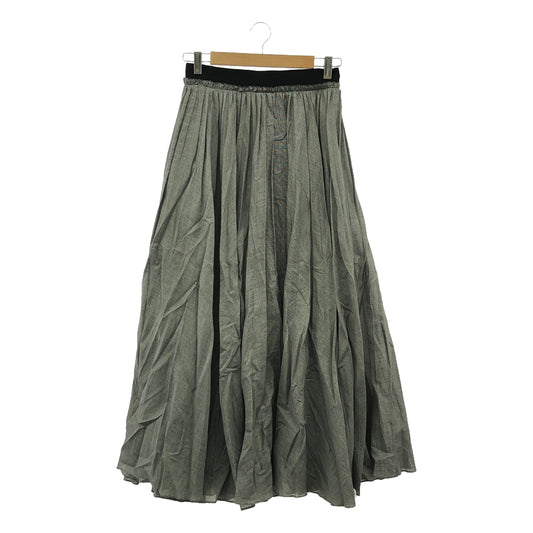ebure | Sheer cotton accordion pleated skirt | 36 | Black/Grey | Women's