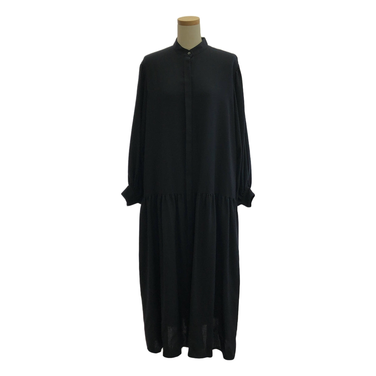 UNITED ARROWS | P/W 褶皺襯衫裙 | 38 | 海軍藍 | 女款