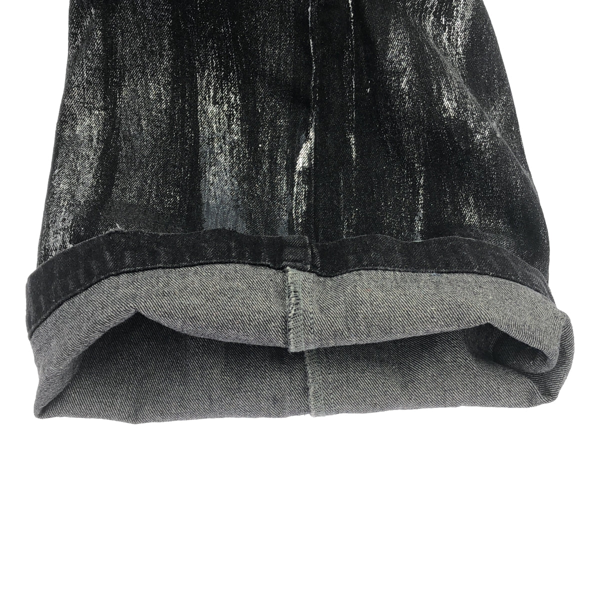 selle glant / 셀레그란트 | 실버 페인트 데님 팬츠 | M | 블랙 | 남성