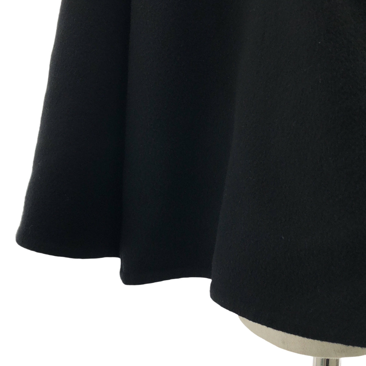 【美品】  HERMES / エルメス | レザーベルト カシミヤ ドレープ コート | 34 | ブラック | レディース