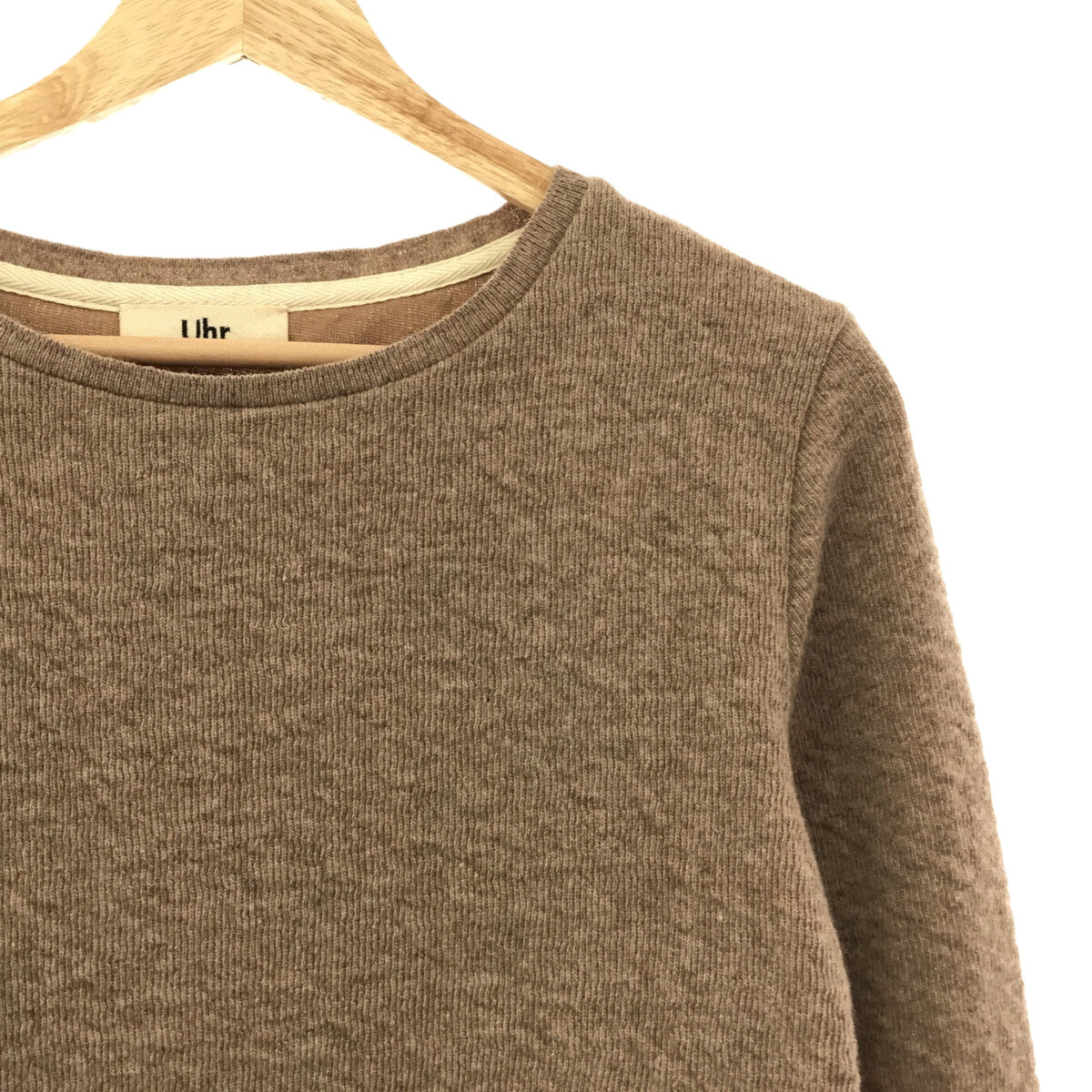 [Good Condition] Uhr / Uhr | Recycle Wool Tops Sweatshirt | F | Light Brown | Women's