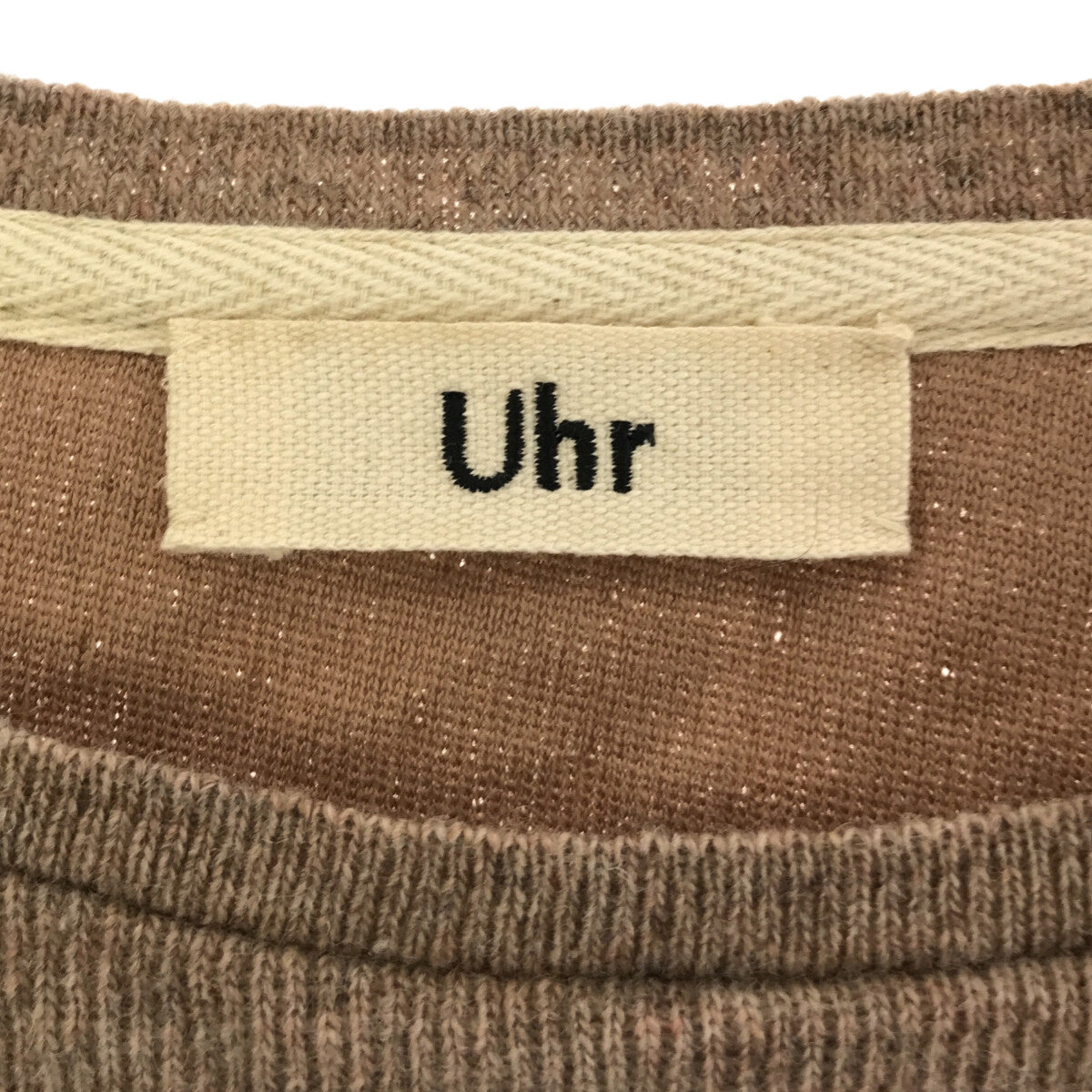 [Good Condition] Uhr / Uhr | Recycle Wool Tops Sweatshirt | F | Light Brown | Women's