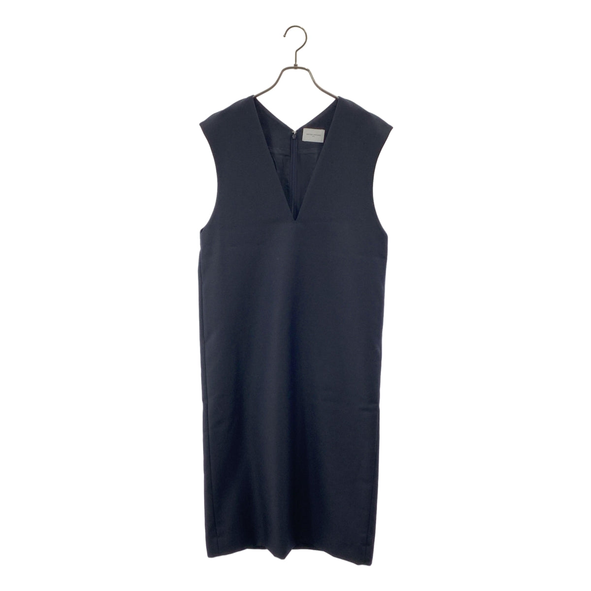 【成色極佳】UNITED ARROWS | 女士百褶背帶裙 | 尺寸 38 | 海軍藍