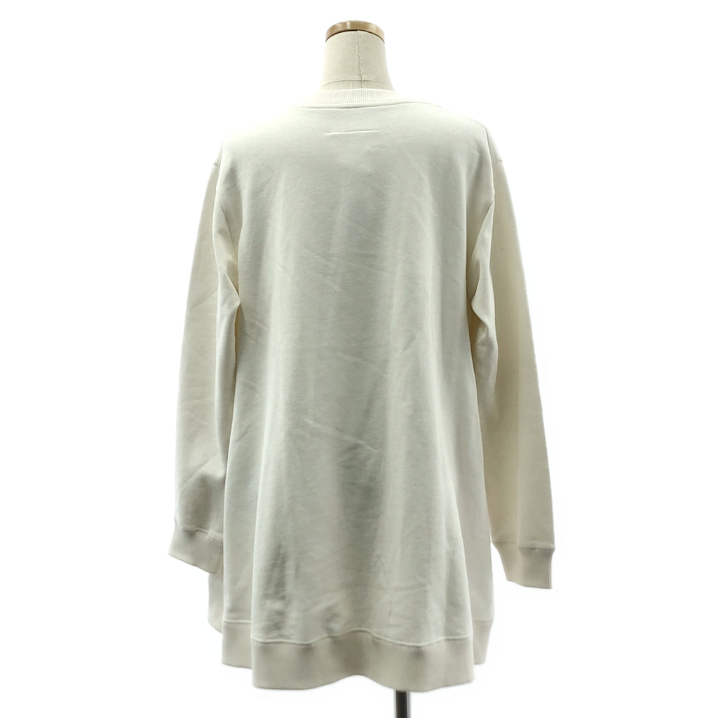 MM6 Maison Margiela / エムエムシックスメゾンマルジェラ | 2019AW | フリル装飾 オーバー スウェット トレーナー | S | ホワイト/ブラック | レディース