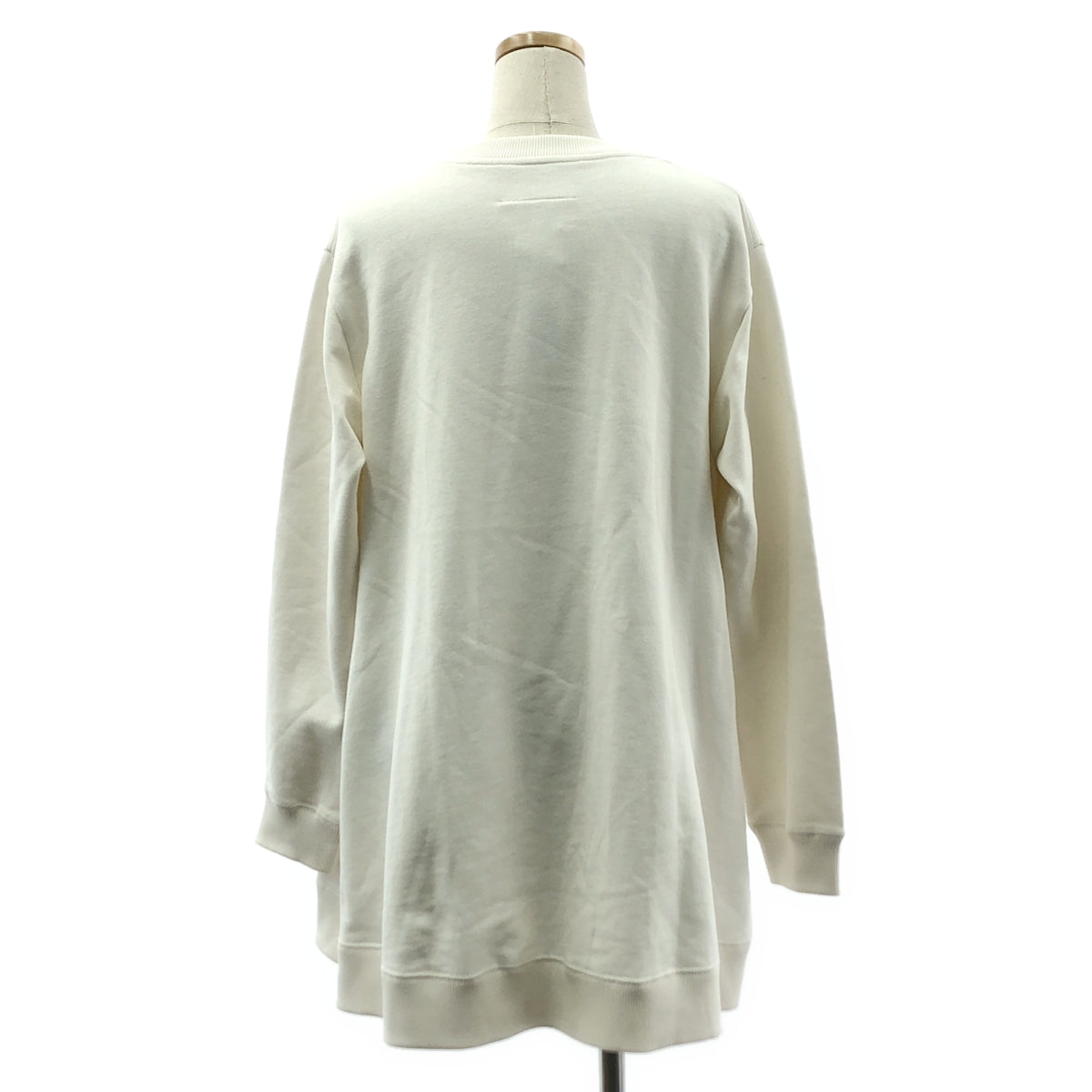 MM6 Maison Margiela / エムエムシックスメゾンマルジェラ | 2019AW | フリル装飾 オーバー スウェット トレーナー | S | ホワイト/ブラック | レディース