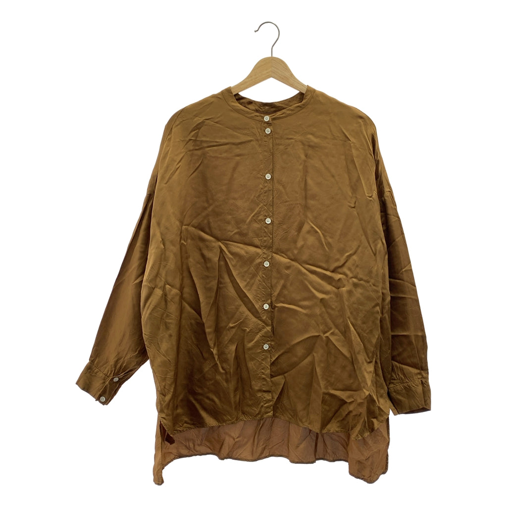 GALLEGO DESPORTES / 갤레고데스포트 | 비스코스 오버 실루엣 밴드 컬러 셔츠 블라우스 | S |