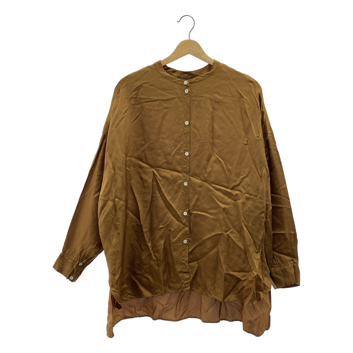 GALLEGO DESPORTES / 갤레고데스포트 | 비스코스 오버 실루엣 밴드 컬러 셔츠 블라우스 | S |