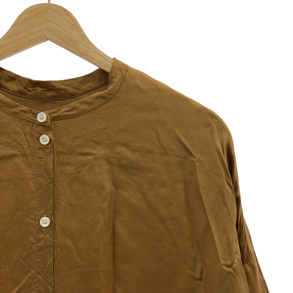 GALLEGO DESPORTES / 갤레고데스포트 | 비스코스 오버 실루엣 밴드 컬러 셔츠 블라우스 | S |