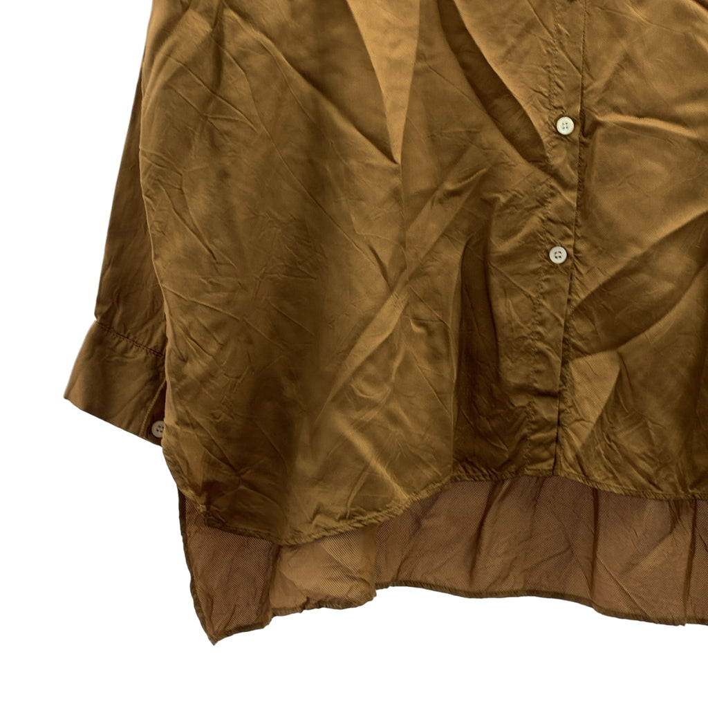 GALLEGO DESPORTES / 갤레고데스포트 | 비스코스 오버 실루엣 밴드 컬러 셔츠 블라우스 | S |