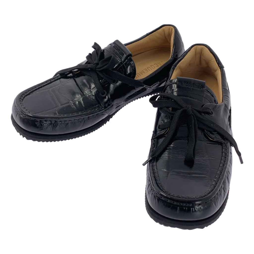 【신품】 JACQUEMUS / 잭무스 | Les Batto Loafers 형 푸시 레이스 업 보트 슈즈 로퍼 | 40 |