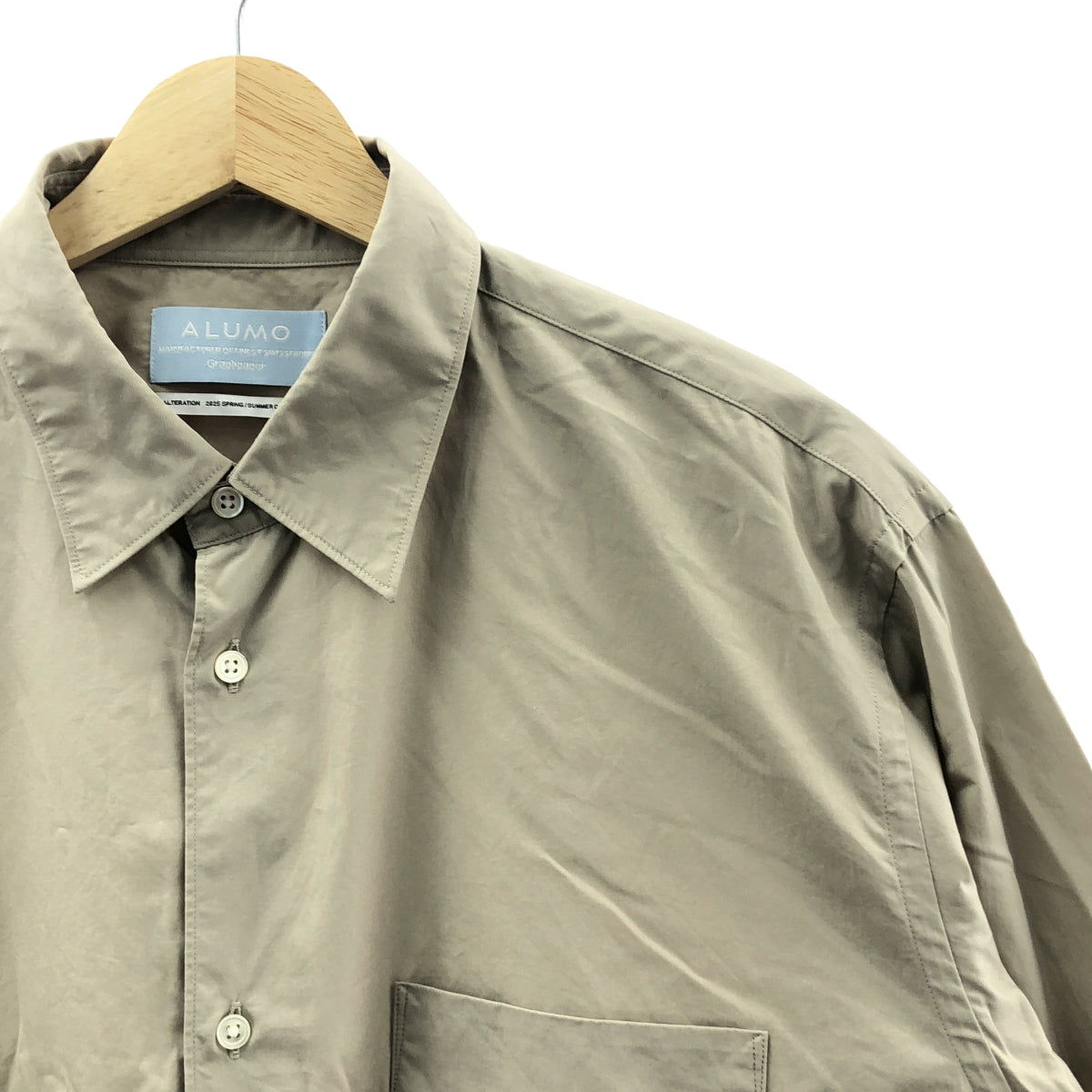 Graphpaper / 그래프 종이 | 2025SS | ALUMO for GP Regular Collar Shirt / 레귤러 컬러 셔츠 | 2 | 남성