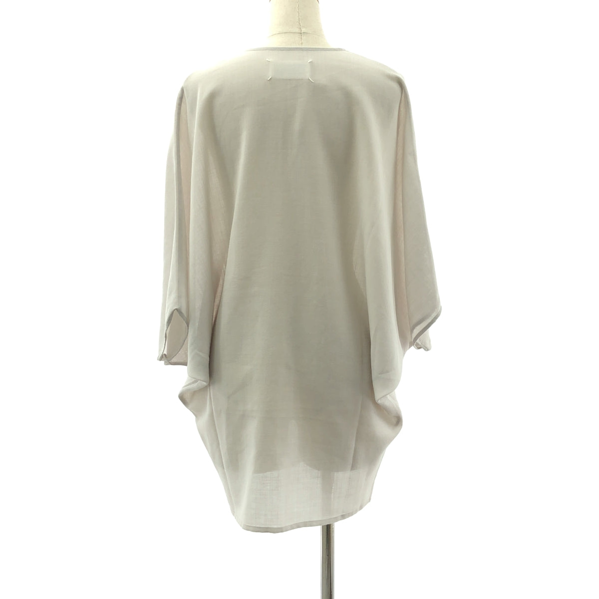 【美品】  Maison Martin Margiela / メゾンマルタンマルジェラ | 2009AW | キーネック ノースリーブ オーバー ブラウス | S | グレー | レディース