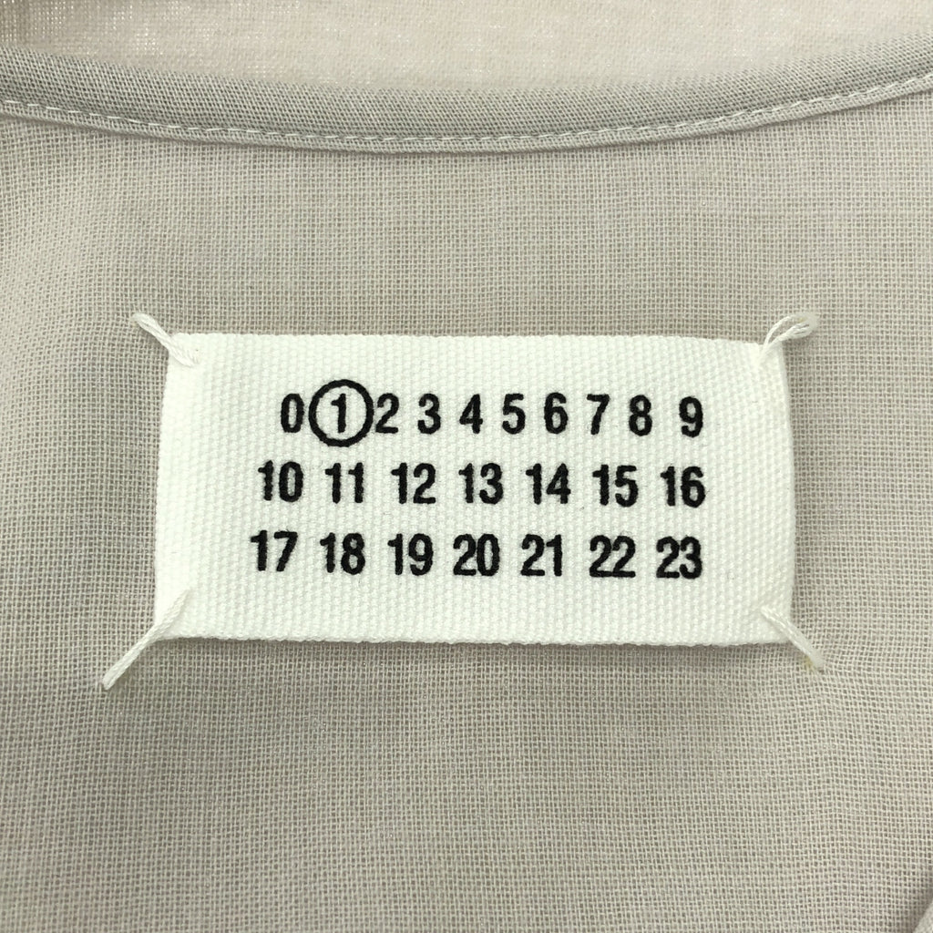 【美品】  Maison Martin Margiela / メゾンマルタンマルジェラ | 2009AW | キーネック ノースリーブ オーバー ブラウス | S | グレー | レディース