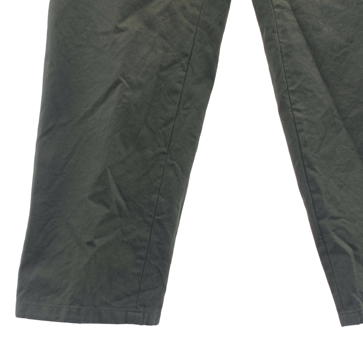 明日世界朝聖者 | 2025SS | SONDRIO / SAVILE ROW ROYAL 布料 / EMINENTO / 棉質雙褶直筒休閒褲 | 尺寸 48 | 橄欖綠 | 男款