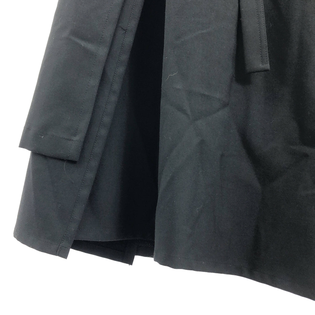 【美品】  Ground Y / グラウンドワイ | W Gabardine Round and Round Skirt Pants ウールギャバジン スカート パンツ | 3 | ブラック | メンズ