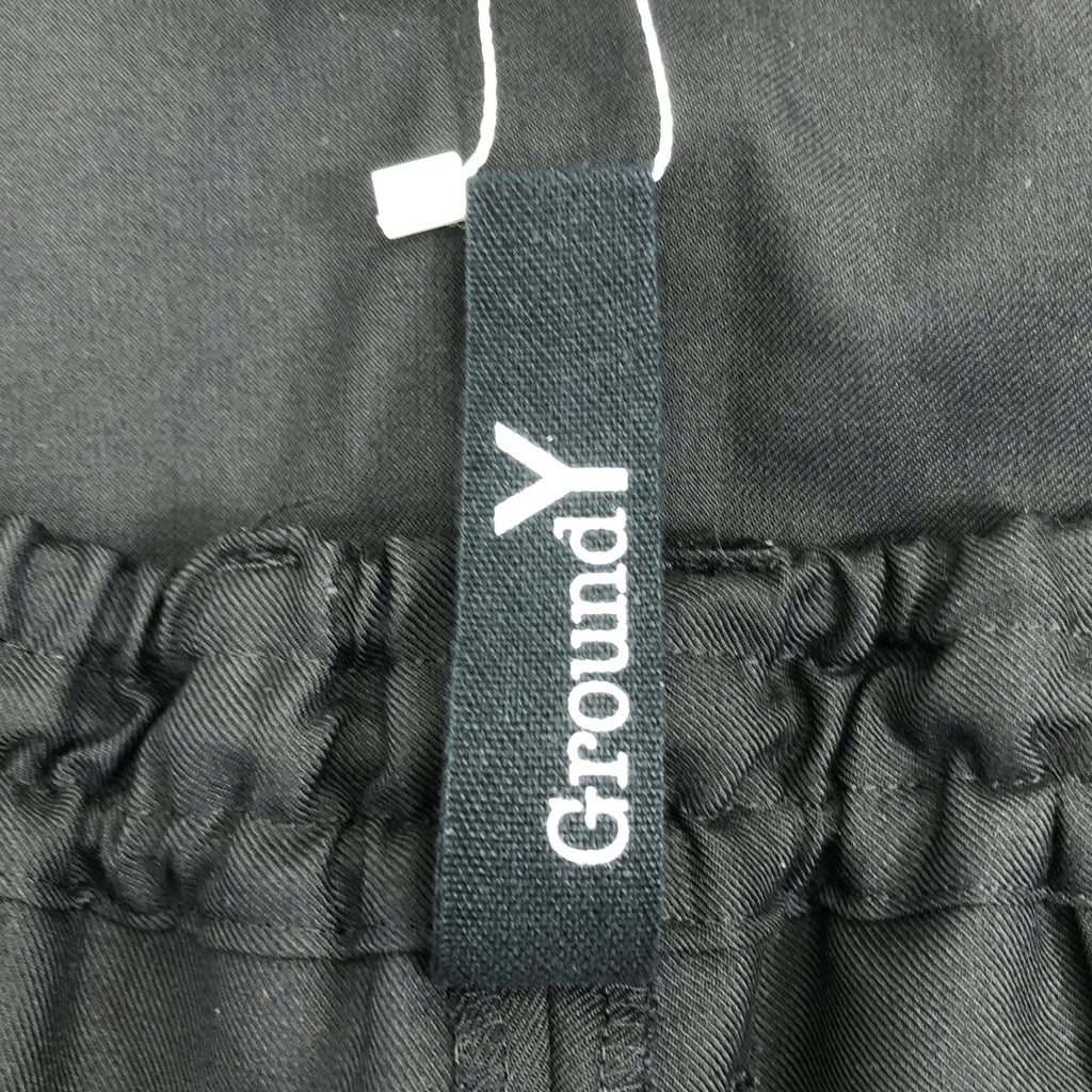 【美品】  Ground Y / グラウンドワイ | W Gabardine Round and Round Skirt Pants ウールギャバジン スカート パンツ | 3 | ブラック | メンズ