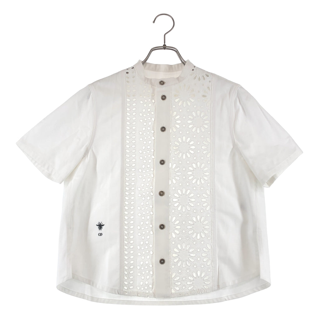 Christian Dior / 기독교 디올 | 2023SS | Bee 자수 플라워 커팅 밴드 컬러 반소매 셔츠 | 34 |