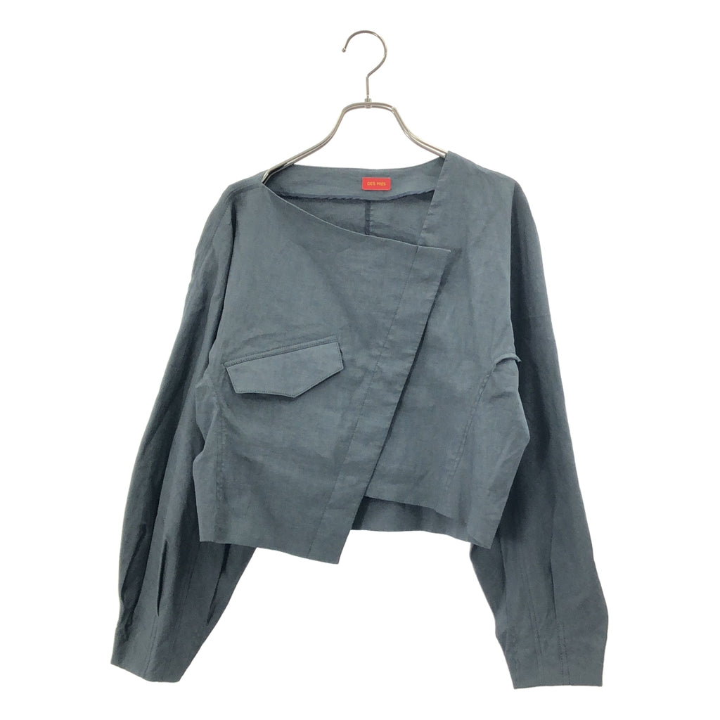 DES PRES | 亞麻不對稱襯衫 | 尺寸 36 | 女款