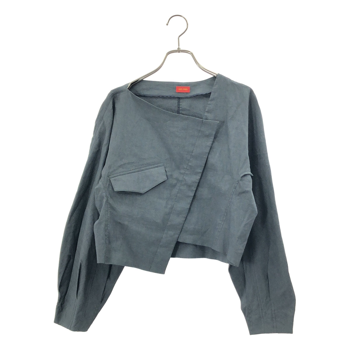 DES PRES / デプレ | リネン アシンメトリー ブラウス | 36 | レディース