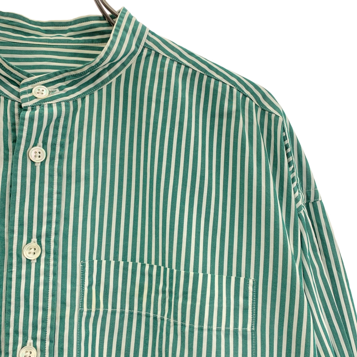 Tomorrowland MACPHEE | 棉質府綢條紋立領襯衫裙 | 尺寸 36 | 女款